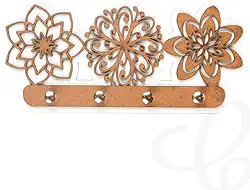 Porta Chaves de Parede Mandalas Decorativas Criativo