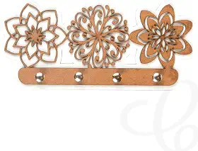 Porta Chaves de Parede Mandalas Decorativas Criativo