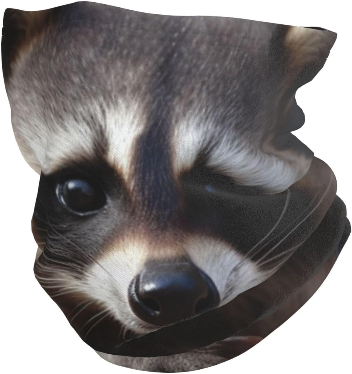 Neck Warmer Winter, Cute Raccoon Print For Cold Weather Winter Face Mask,Thick Warm Neck Gaiter Face Scarf,For Men Women Skiing Cycling - With Rope