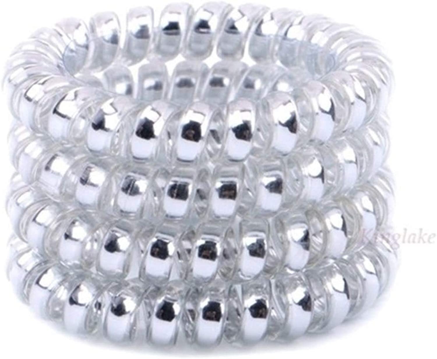 Haarspangen Haarschmuck Haargummis Haarbänder, 5er-Pack Frauen Gummiseil Elastische Haarbänder Spiralform Krawatten Kopfbedeckung Telefonkabel Linie Stirnband Schön (Color : S002) ( Color : S005 )