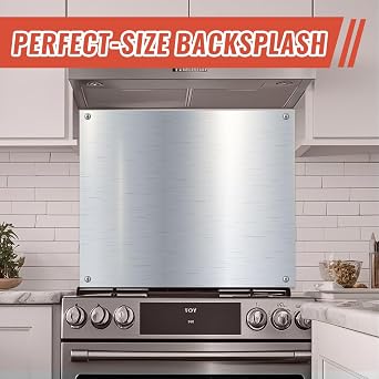 24 x 30 Reversible Metal Backsplash for Stovetop, 2-Pack