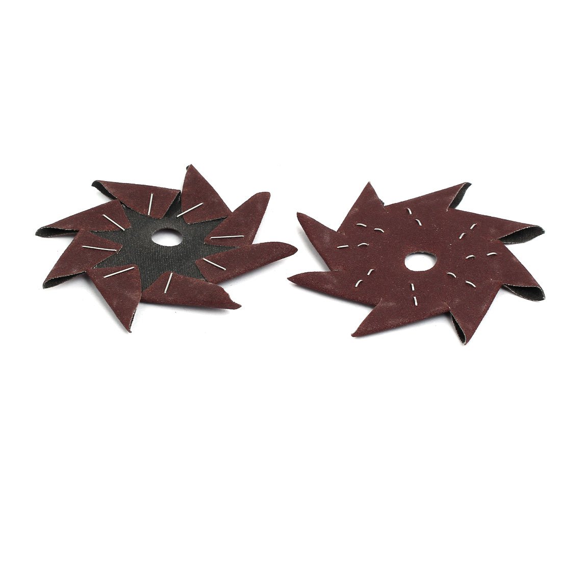 Aexit 4-inch 150 Abrasives Grits Pinwheel Shaped Octagonal Abrasive Sandpaper Buffing Tool 15pcs Model:11as456qo296