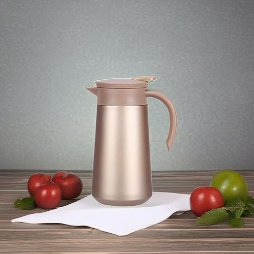 Miniatura 5 de Jarra térmica de acero inoxidable con aislamiento de doble pared aislada al vacío, dispensador de café, té y bebidas para café, leche y té, 27 onzas