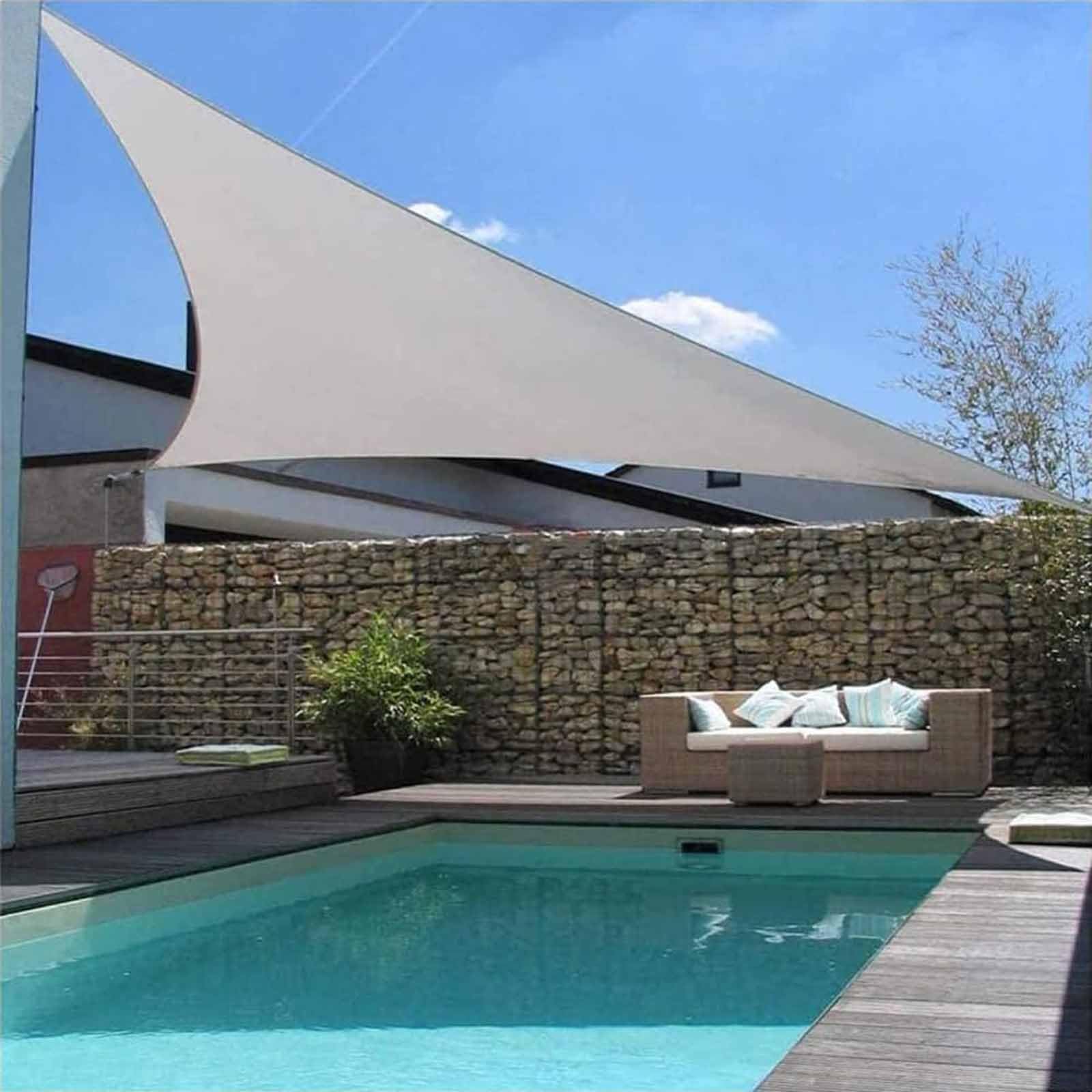 IUUUDDD Garten-Sonnensegel, Gartenüberdachung mit Zubehör, weiße Markise for Carport, Whirlpool, Garten, Hof mit robustem Befestigungsset, Sonnensegel (Size : 2.4x2.4x2.4M) Garten