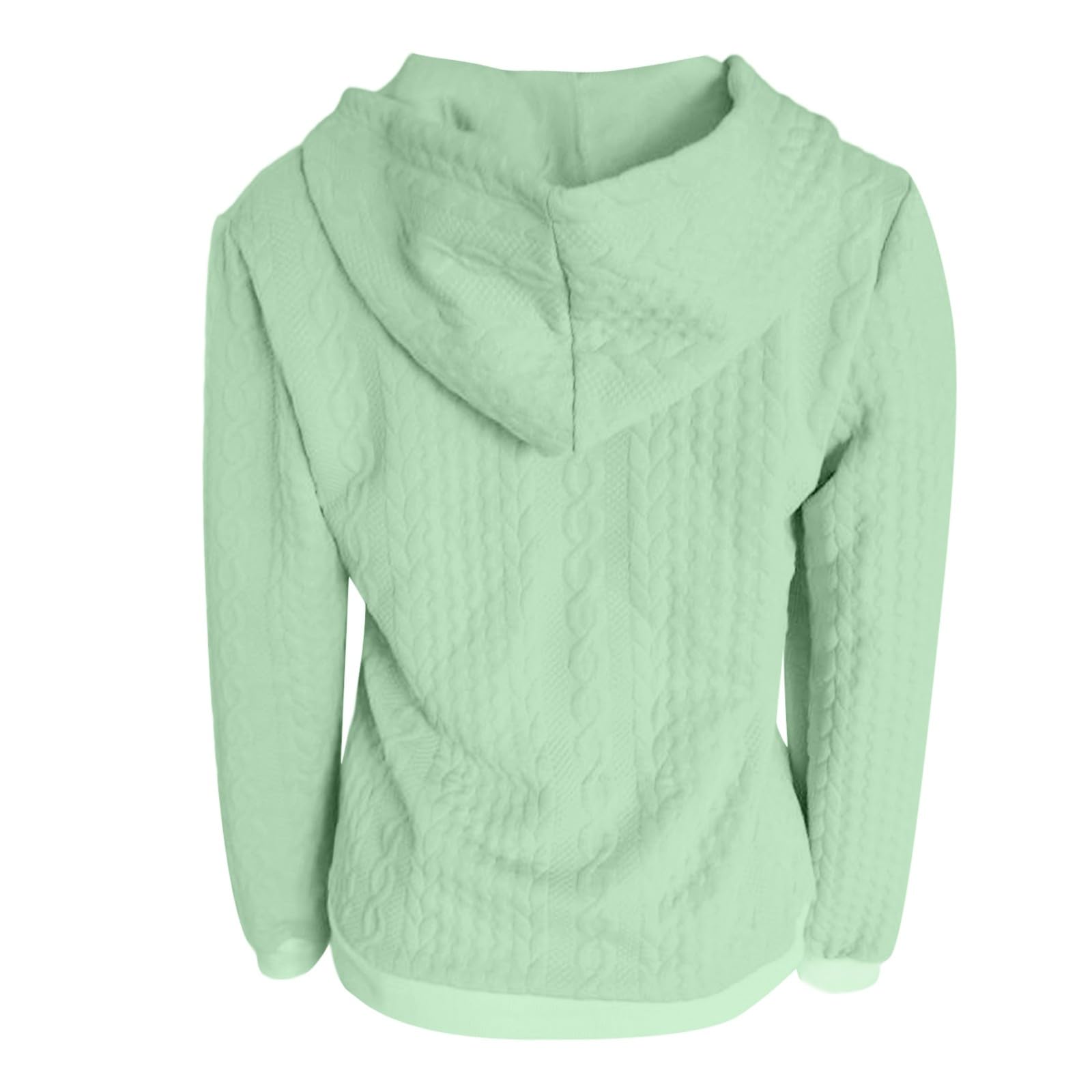 Generisch Felpa con cappuccio da donna, taglie forti, per l'inverno, a maniche lunghe, con cerniera, elegante e semplice, ideale per tutti i giorni