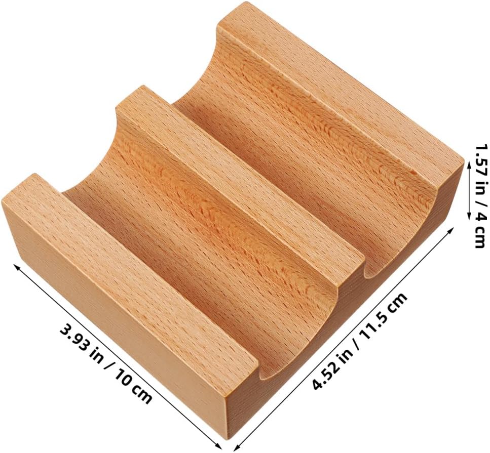 CLISPEED Hand Roll Sushi Holder Wooden U Shaped Rack for Temaki Snacks