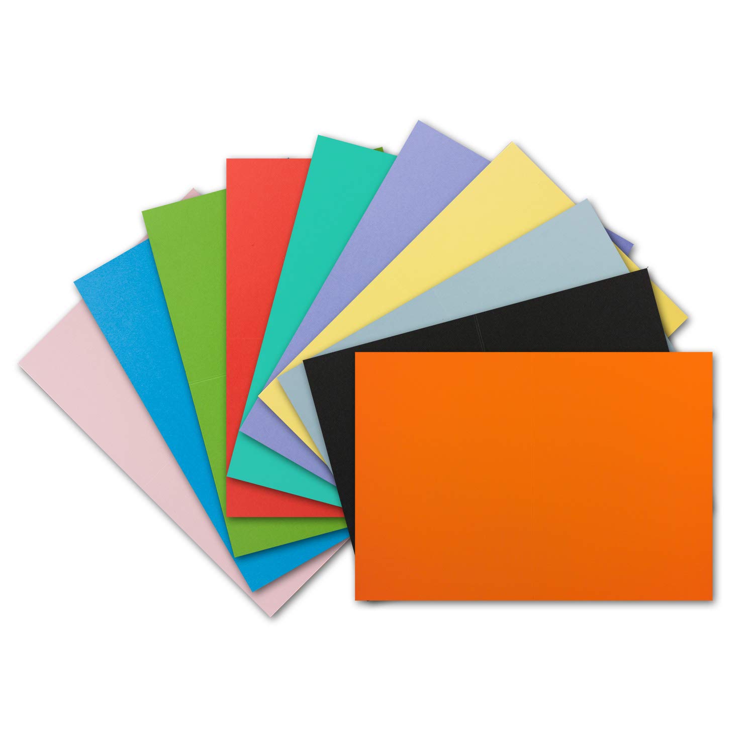 60er Set A6 Faltkarten - C6 Briefumschläge - 60 Klappkarten & 60 Umschläge aus verschiedenen Farben - P444 Serie Colours-4-you - Glüxx-Agent