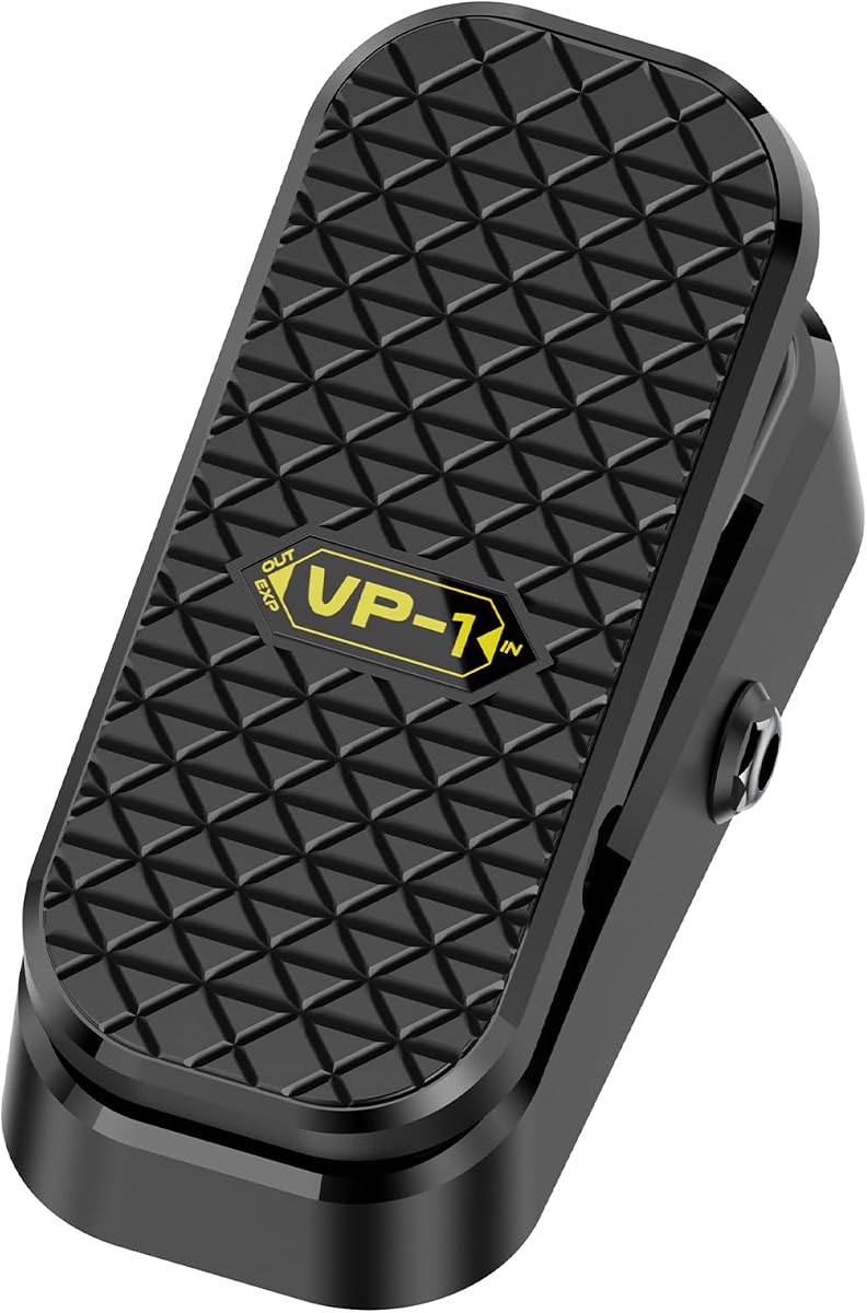 Pedal de efecto de guitarra de expresión/volumen VP-01, pedal de expresión universal 2 en 1 para teclados, teclados/controladores MIDI y pedales de efectos de guitarra compatibles VP0200 (negro)
