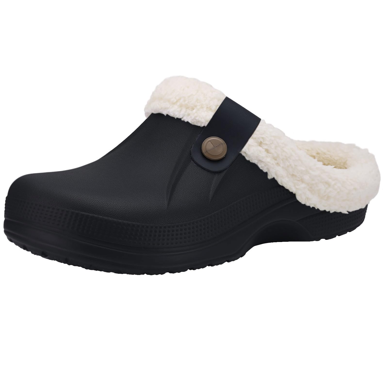 BeslipClassic Fur Lined Clog Waterproof Winter House Slippers for Women