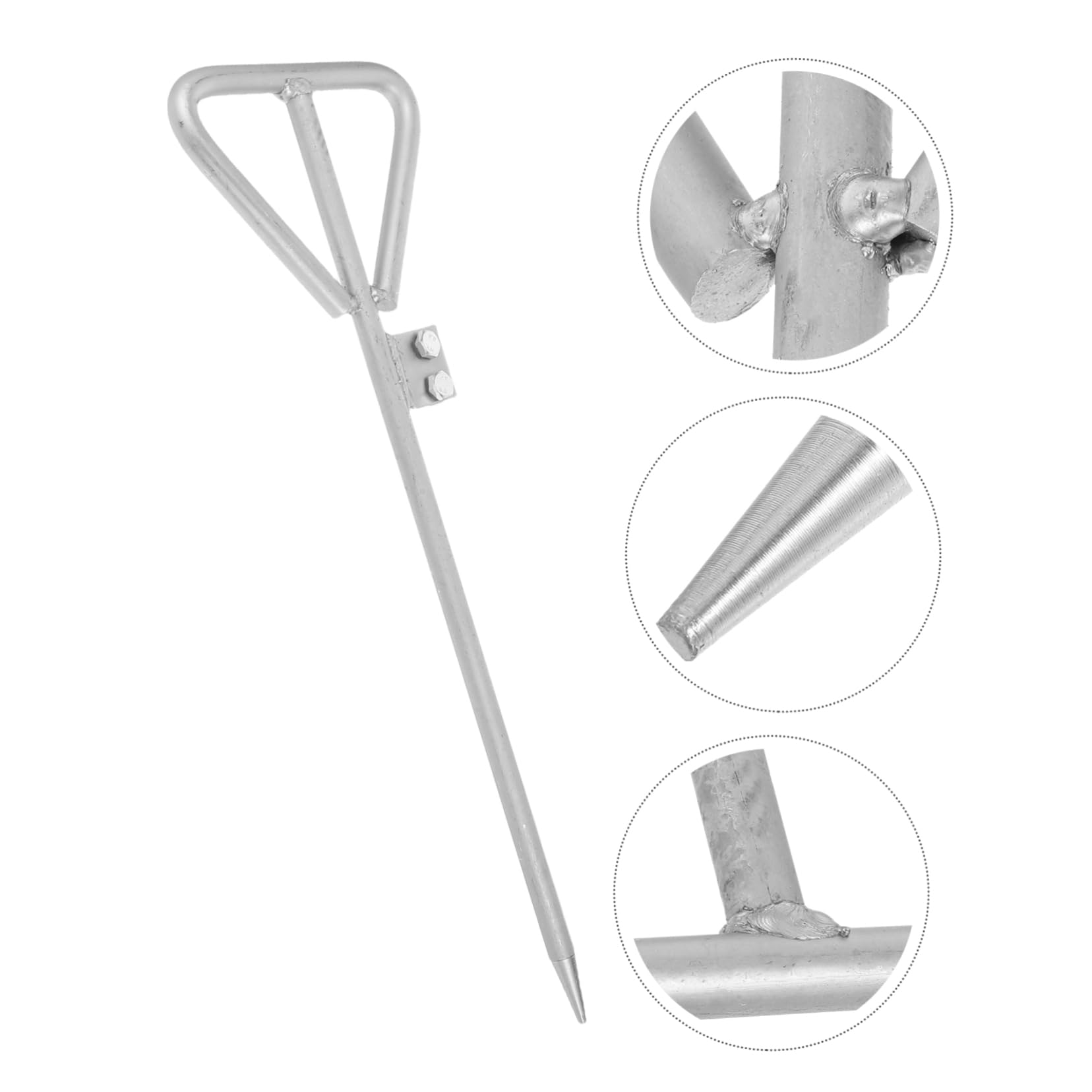 SHINEOFI Asta Messa Terra Terra Zincata Portatile per Impianto Elettrico Facile da Installare per Uso Domestico Aperto