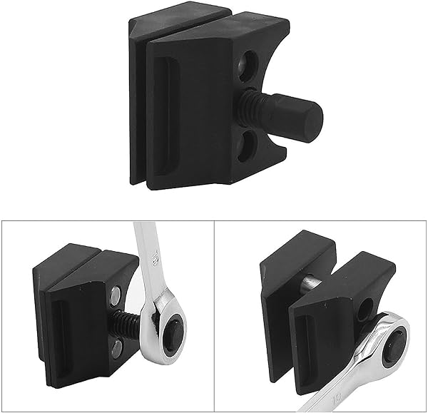 ANBOO Écarteur de Fusée de Direction à Moyeu Fendu de Jambe de Suspension, Écarteur Amortisseur à Double Tête pour Voiture, Outillage mecanique Auto avec 1 clé à Fourche effilée - 3