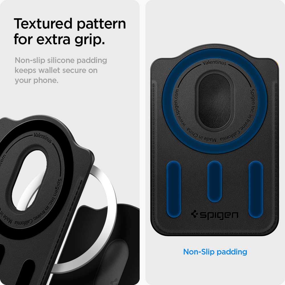 Spigen Valentinus MagFit+ Portafoglio Magnetico Compatibile con Samsung Galaxy S26 & S25 Serie, S25 Edge e Z Fold 7 - Nero