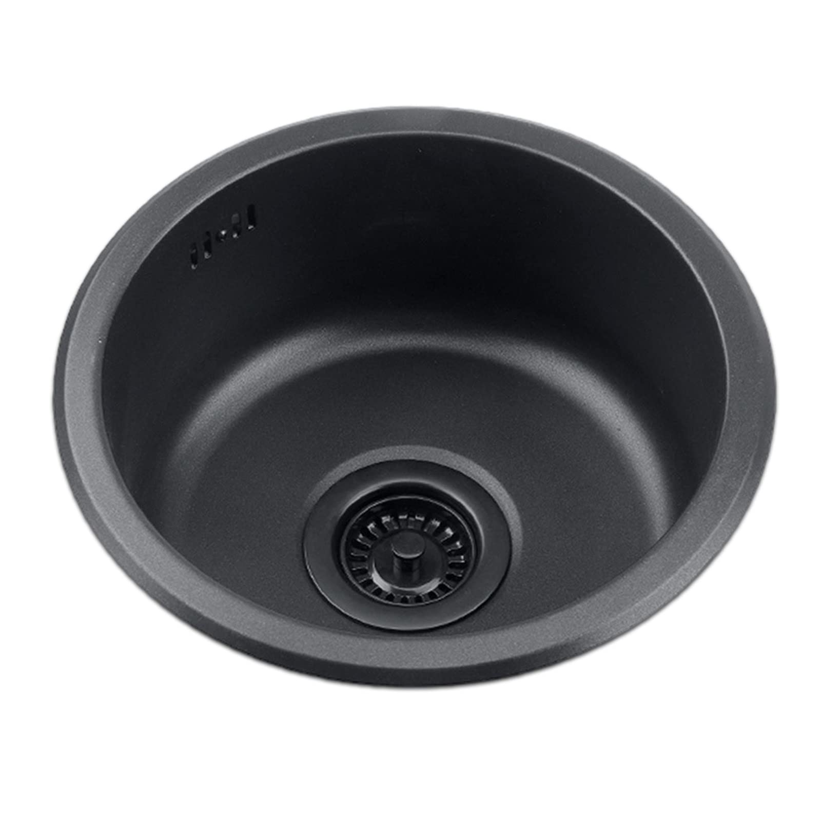 Évier de cuisine noir cuve simple avec drain pour aménagement de studio