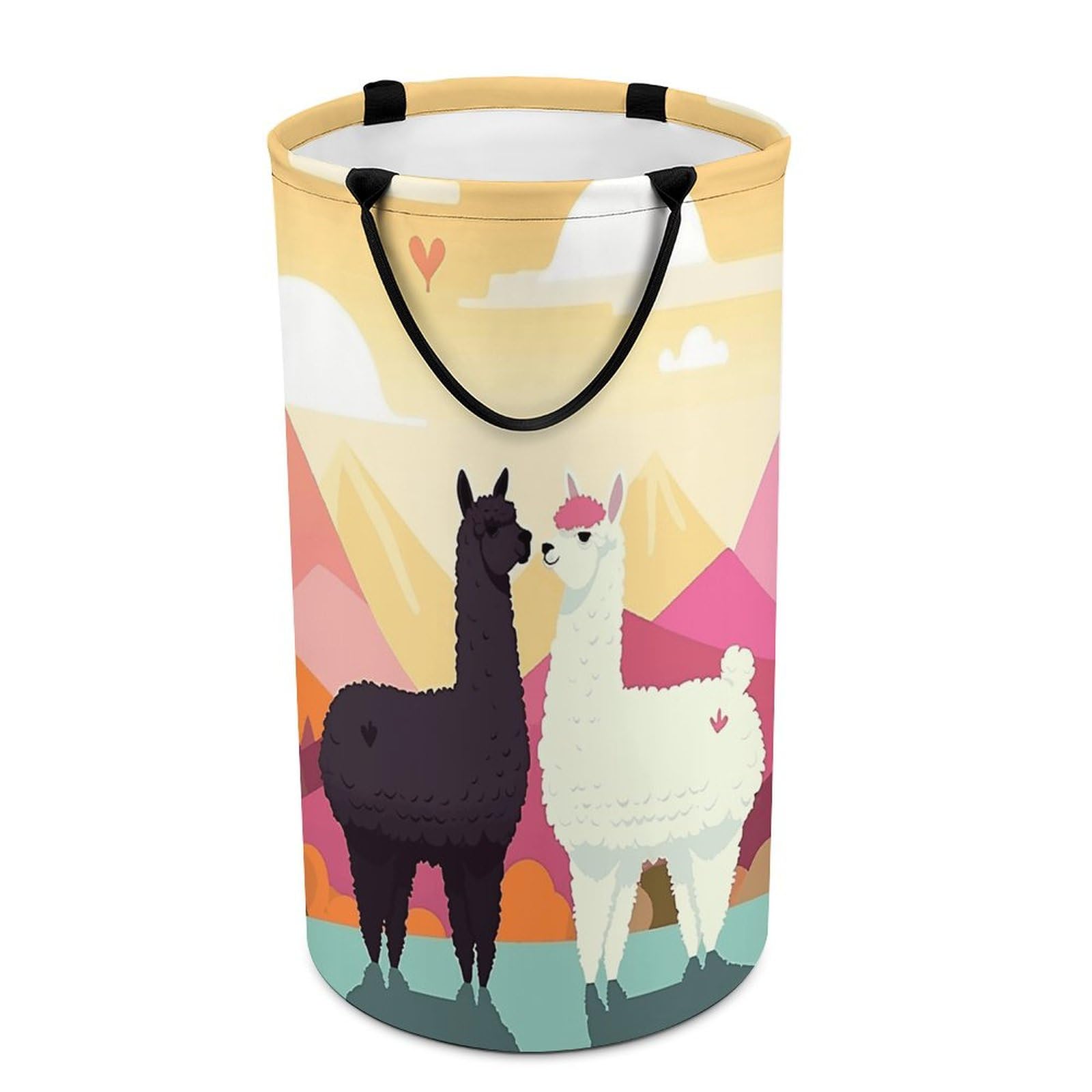 Panier à linge grande capacité avec motif alpagas imperméable