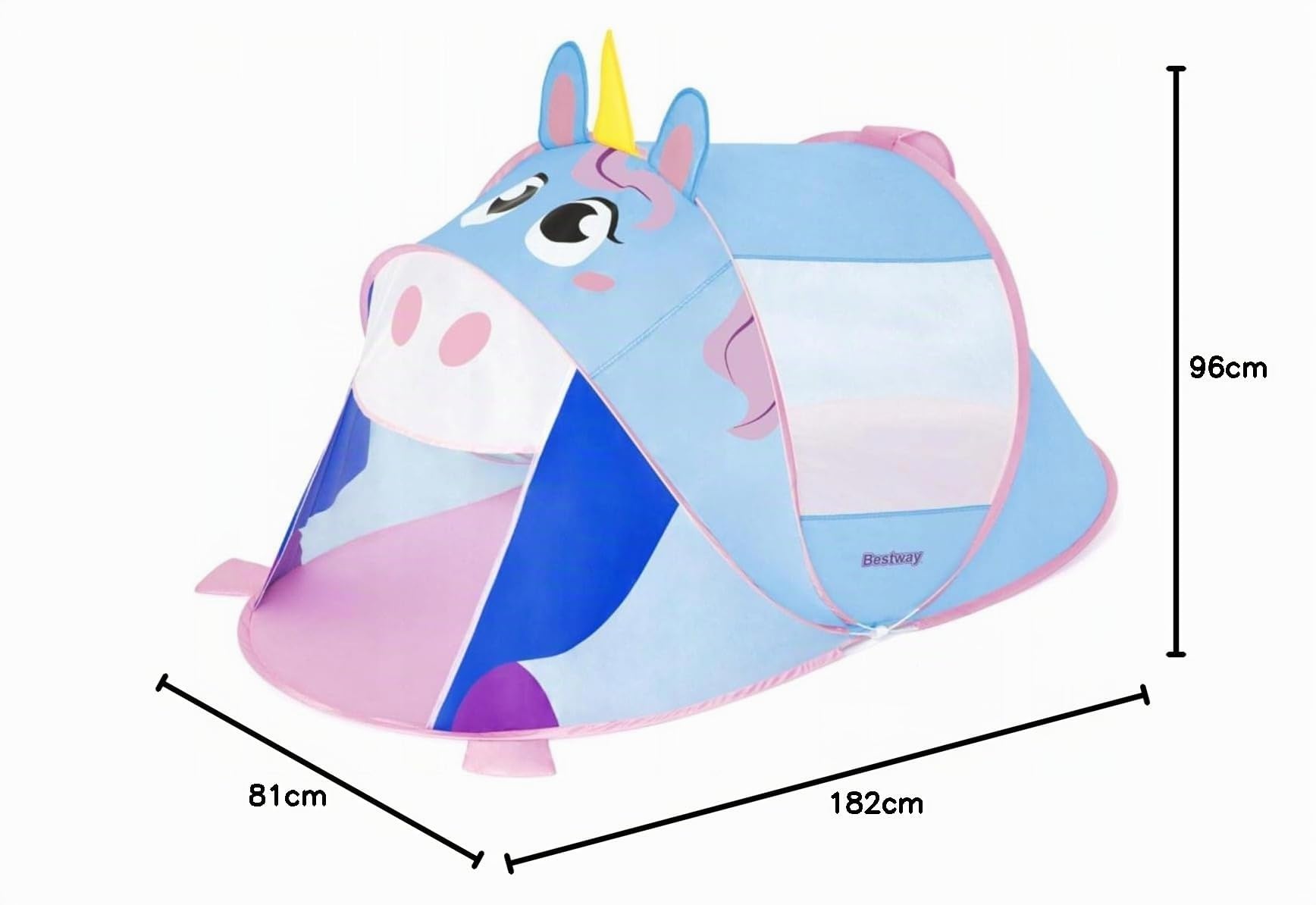 Avilia Tenda da Gioco Unicorno per Bambini – Design a Forma di Unicorno, Struttura Pop-Up Facile da Montare e Smontare, Spaziosa e Adatta per Uso Interno ed Esterno, 182x96x81 cm