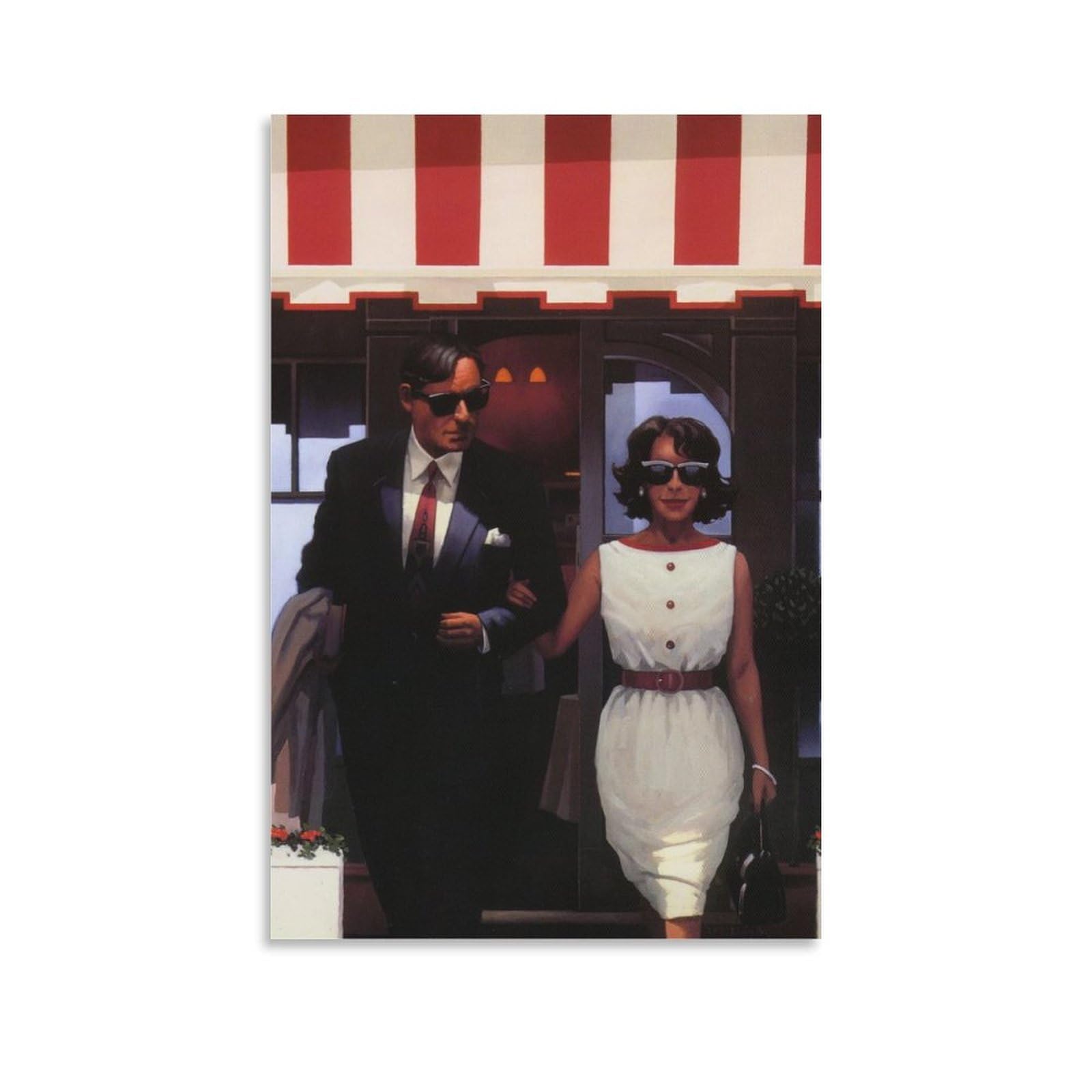 Lunch Lovers by Jack Vettriano Wall Art Prints Poster Print Photo Art Painting Canvas Home Decorative Bedroom Modern Decor 20x30inch(50x75cm)