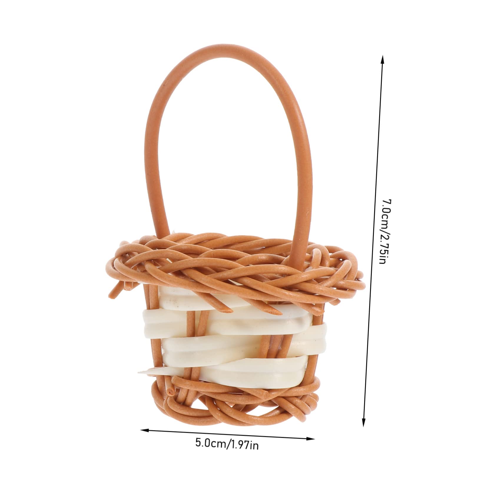 SOLUSTRE 10Pcs Hand Made Woven Storage Baskets Portable Mini Rattan Baskets for Snacks Cookies Sundries Decor with Fresh Pastoral Style