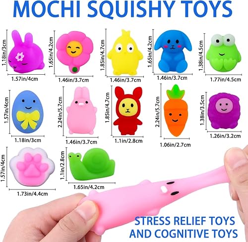 Miniatura 3 de 36 juguetes esponjosos Mochi de Pascua, juguetes para ansiedad de Pascua, huevos de conejo, juguetes para aliviar el estrés para niños, rellenos de