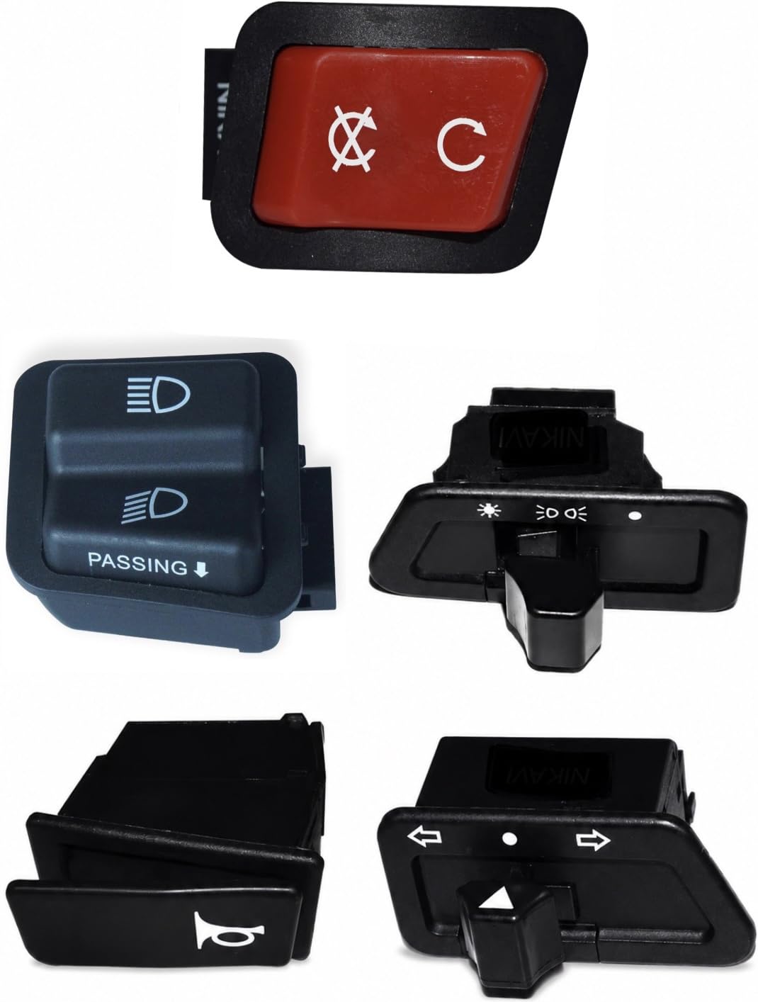 Button Set for Activa 6G, Set of 5, Includes Engine On/Off, Horn, Dipper, Light and Indicator Button-image-16