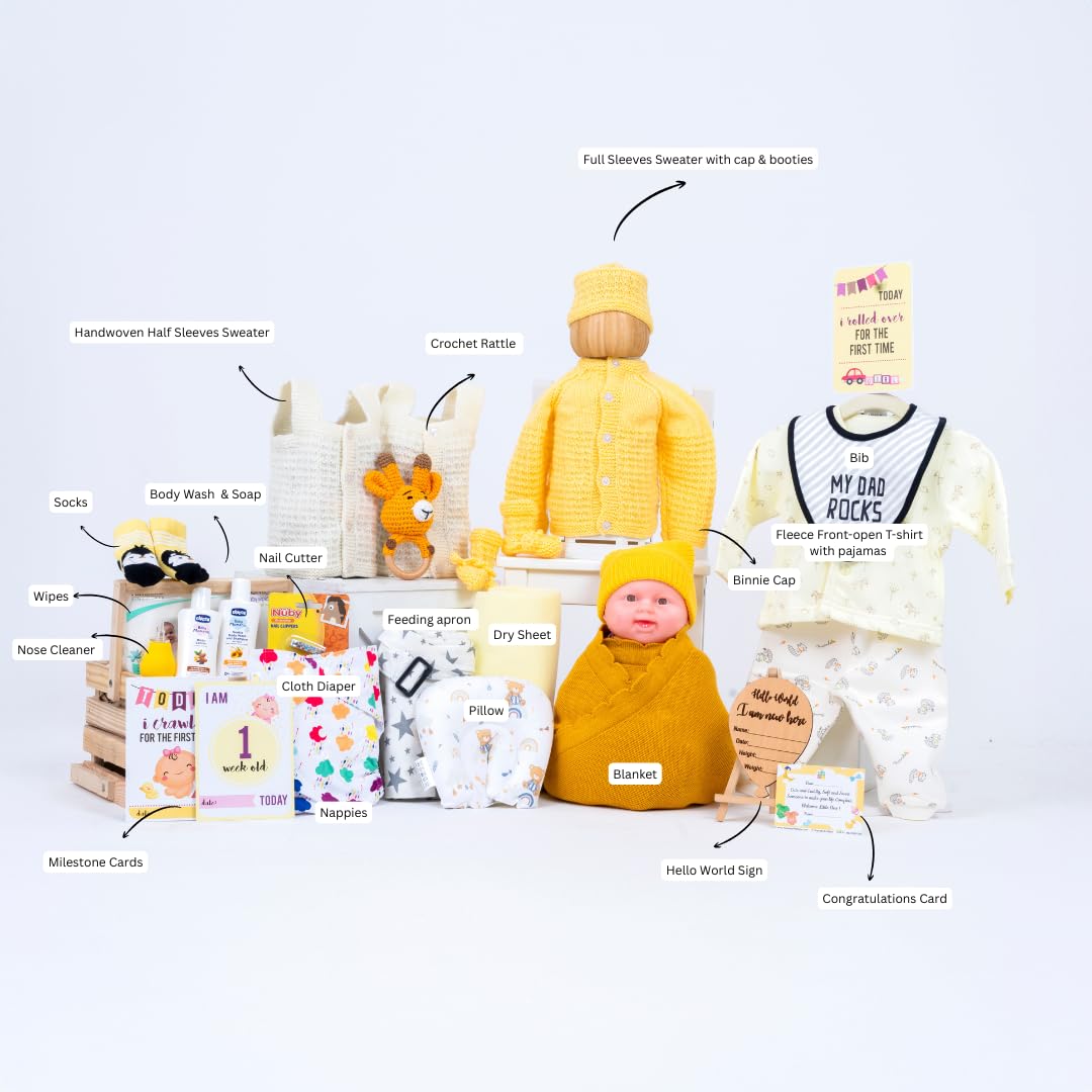 The Baby First Box Newborn Baby Essential Kit-25 Items (Winter Kit