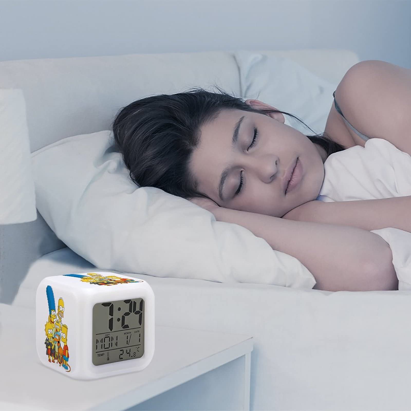 Amazon.co.jp: ザ・シンプソンズ 目覚まし時計 置き時計 クロック時計