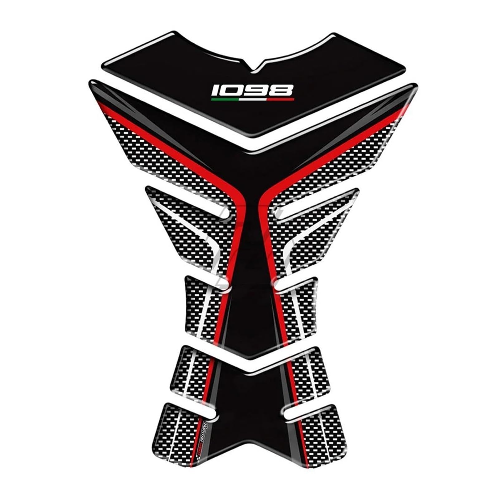 for Ducati Streetfighter 1098 1098R 1098S 3D Decal Gas Tank Pad Protector Sticker(Black2)