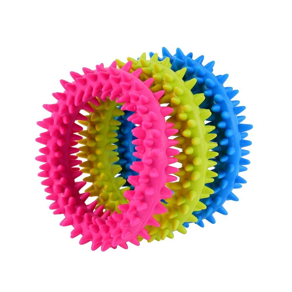 Pets Empire Curvy Ring Colorful Rubber Dental Teething Chew Dog Puppy Toy (1 Piece) Color May Vary (B01N1XW061) Amazon Price History, Amazon Price Tracker