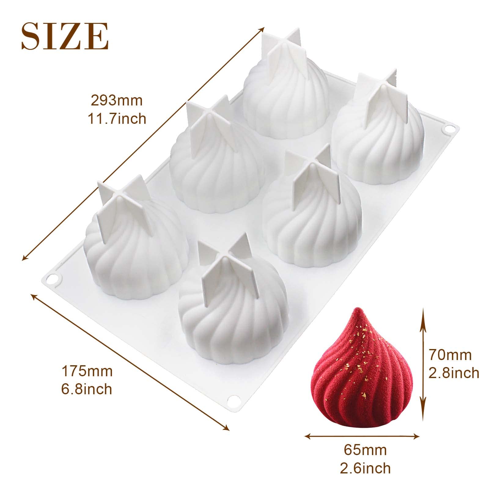 Amazon | FUNSHOWCASE シリコンモールド お菓子 らせん スパイラル