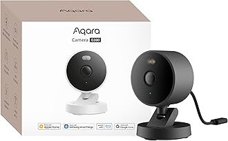 - Aqara G100, 2K Indoor/Outdoor Security Camera, HomeKit Secure Video, 2-Way Audio, Spotlight Color/IR Night Vision, AI Detection, 140° FOV, Wi-Fi 6, Supports HomeKit, Alexa, Google and IFTTT, Black