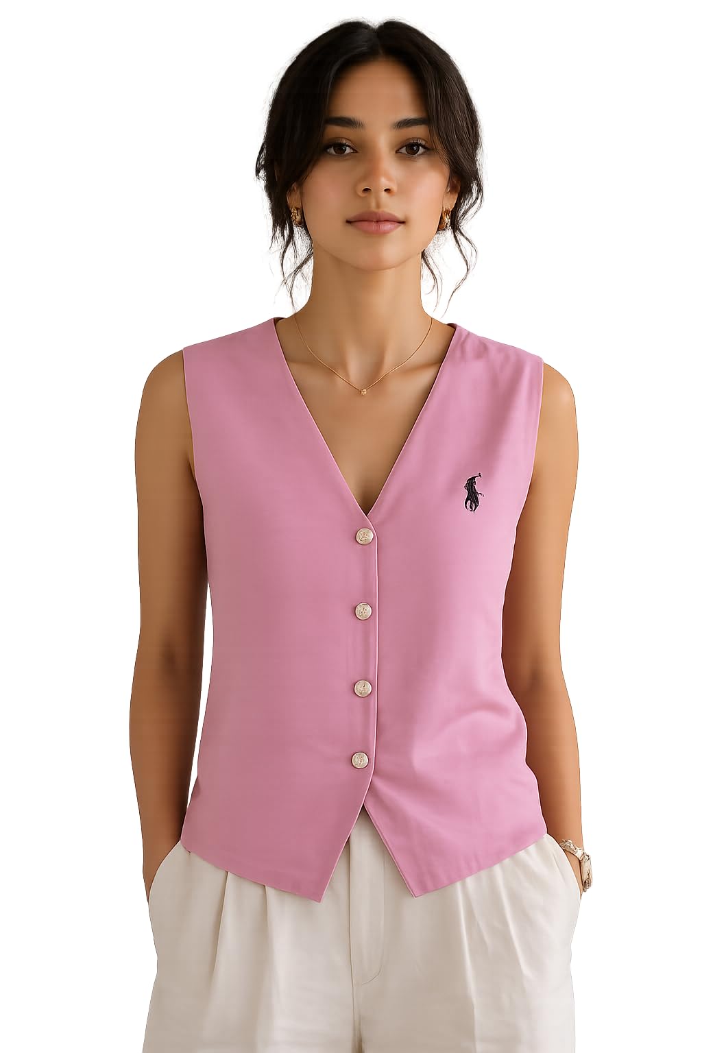 zuzu factory Women's Acrylic Blend Sleeveless Waistcoat Top-picture-55