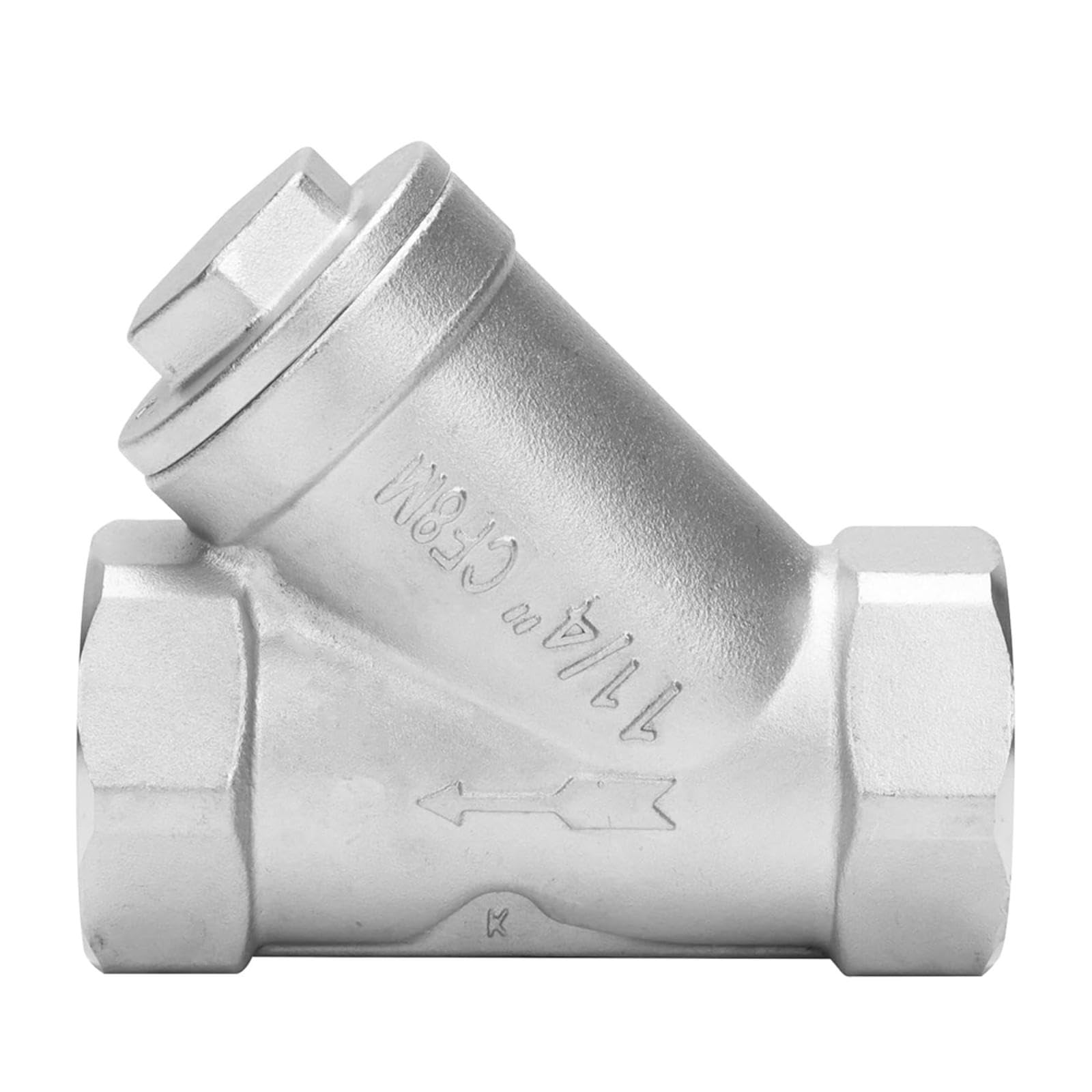 Y-Typ Sieb Pumpenfilter, 1-1/4" DN32 PT Gewinde 304 Edelstahlsieb Pumpenfilter für Wasser Öl Gas (D)