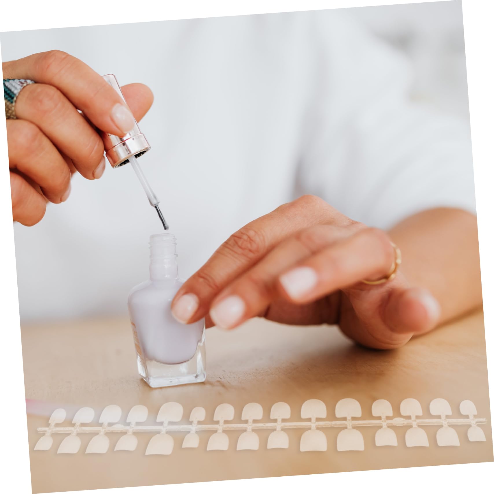 minkissy 50fogli Punte Per Unghie Artificiali Per Pedicure Decorazione Completa Per Unghie Piedi Per Manicure Fai Da Te Varie Facile Da Applicare e Rimuovere