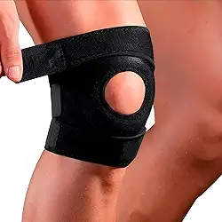 Joelheira de Compressão Ajustável c/Suporte Patelar – Alívio de Dores, Tendinite e Artrite – Estabilidade Profissional para Treinos e Corrida – Unissex