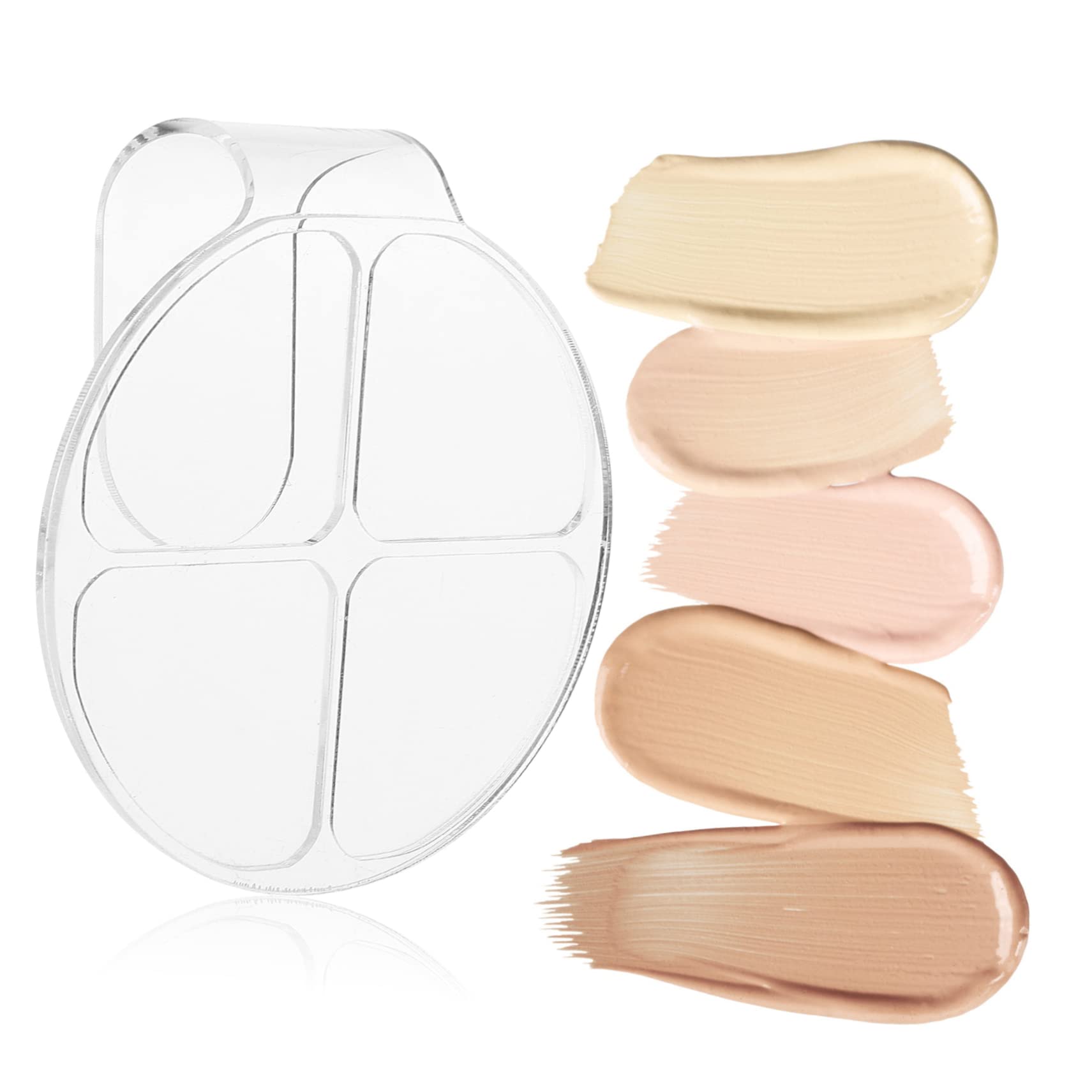 CALLARON 2 Sets Makeup Mixing Palette with Spatula of Color Mixing Plates for Nail Polish Eye Shadow and Pigment Blending Easy to Use Cosmetic Tools