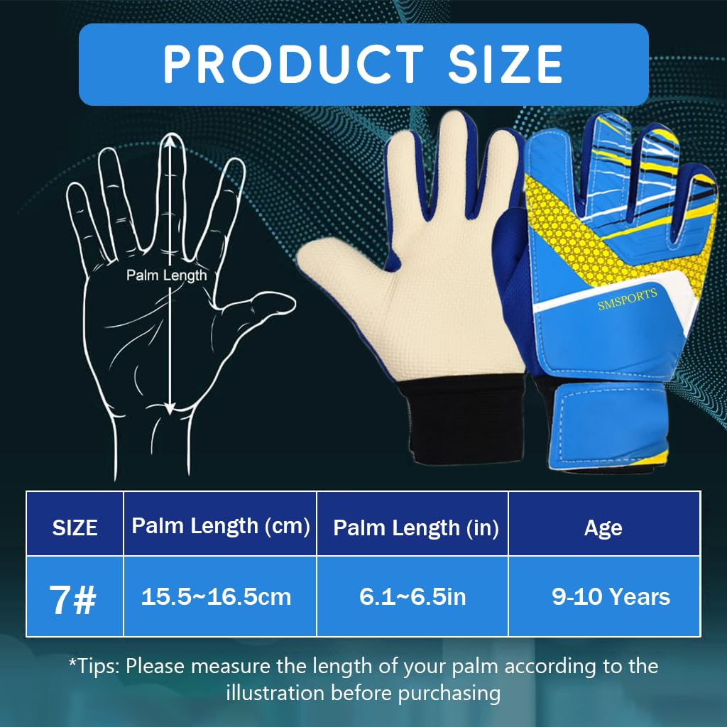 Proberos® Professional Football Goalkeeper Gloves for Kids & Children or Teen, Anti-Slip Protection Latex Palm Design, with Adjustable Strap Soft Pu Hand Back (Green Size-8)