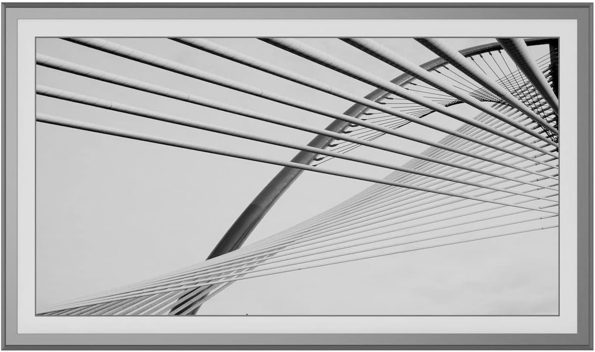 Graphite Scoop 32" Alloy Deco TV Frame - Compatible ONLY with Samsung The Frame TVs (Fits 2021-2026, LS03A, LS03B, LS03C, LS03D, LS03FA)