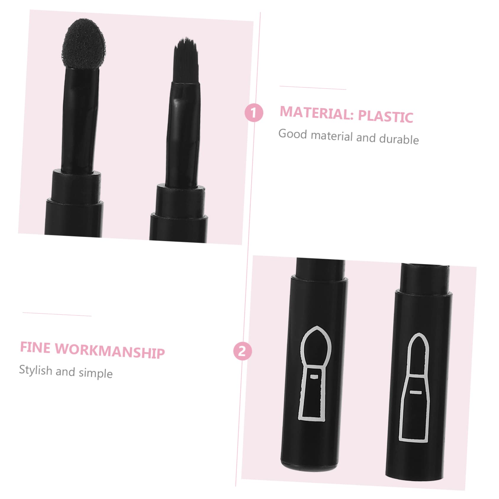 SOESFOUFU Synthetic Makeup Brush Set 4-in-1 Makeup Applicators Eyeshadow Lip Eyebrow Liner Compact Size Women's Beauty Tool