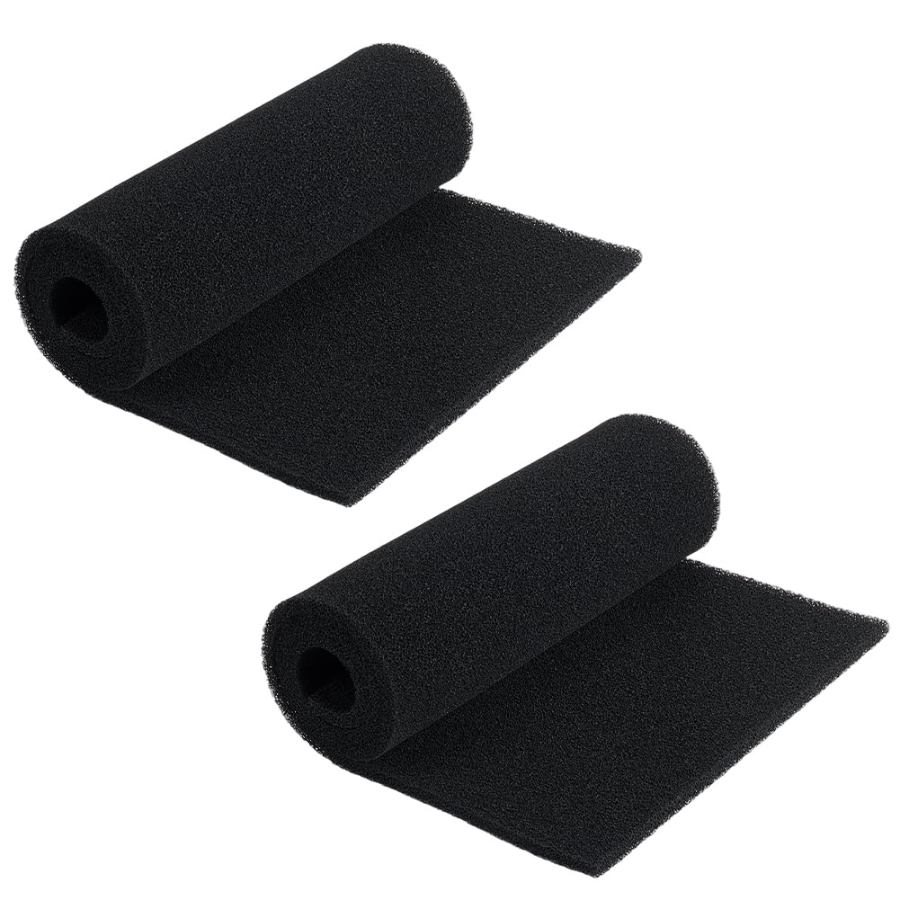 OLYCRAFT 2pcs Activated Carbon Media Pad 30ppi Pre Filter Carbon Sponge Pads Cuttable Activated Carbons Media Pad Aquarium Sponge Filter Pads for Fish Tank Filters Aquarium-91x30.7x1cm