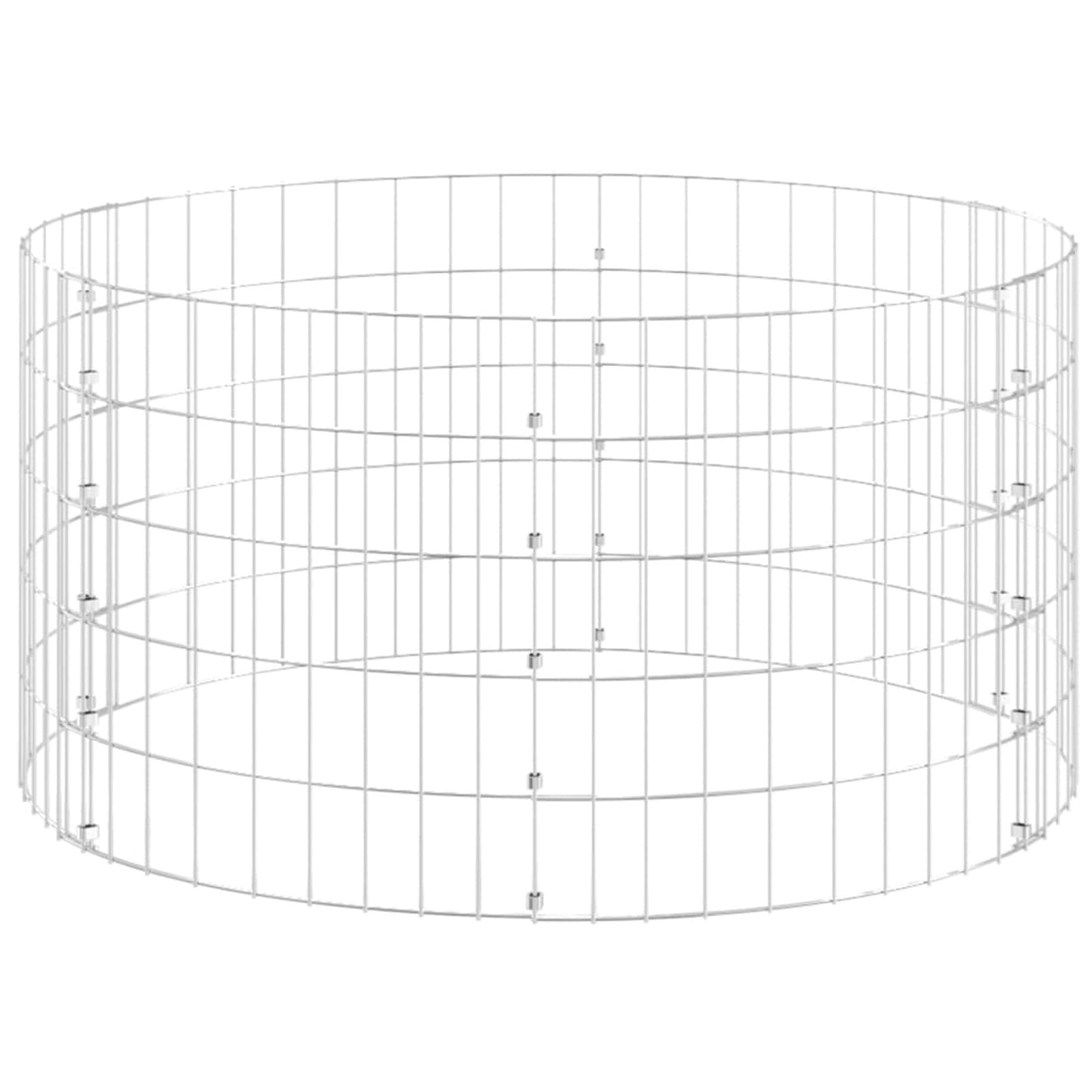 ZHOUMIN Gabionen-Hochbeet, Kräuterspirale, Hochbeet Im Garten, Pflanzkübel, Pflanzsteine, Rund Verzinkter Stahl Ø100x50 cm