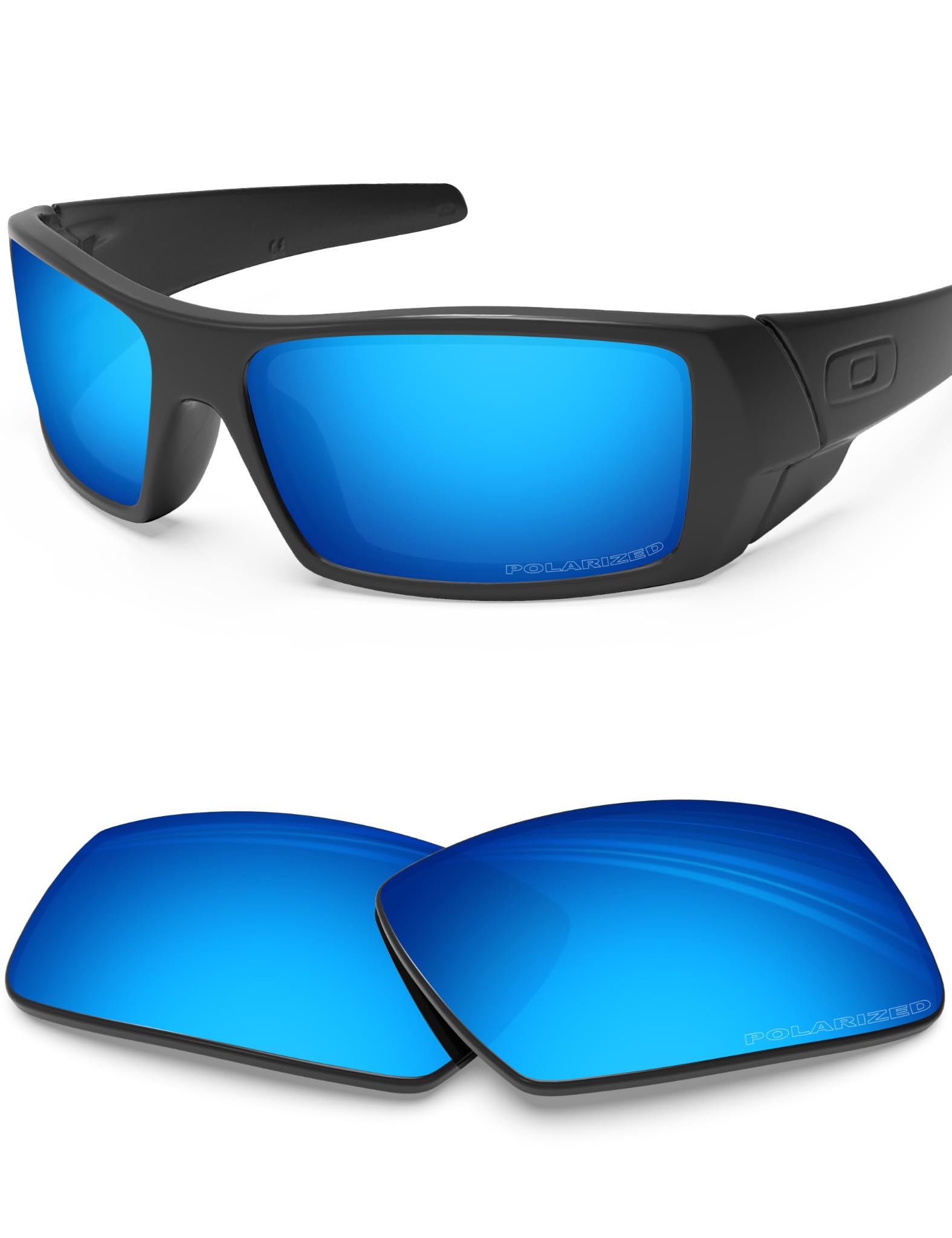 Blazerbuck Men's Ice Blue - Polarized Anti-Salt Polarized Replacet Lenses For Oakley Gascan - Ice Blue