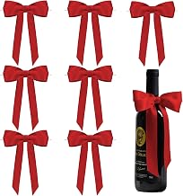 Pack of 30 Red Satin Bows for Gift Wrapping, 5 x 7 in for Birthday, Wedding, Party