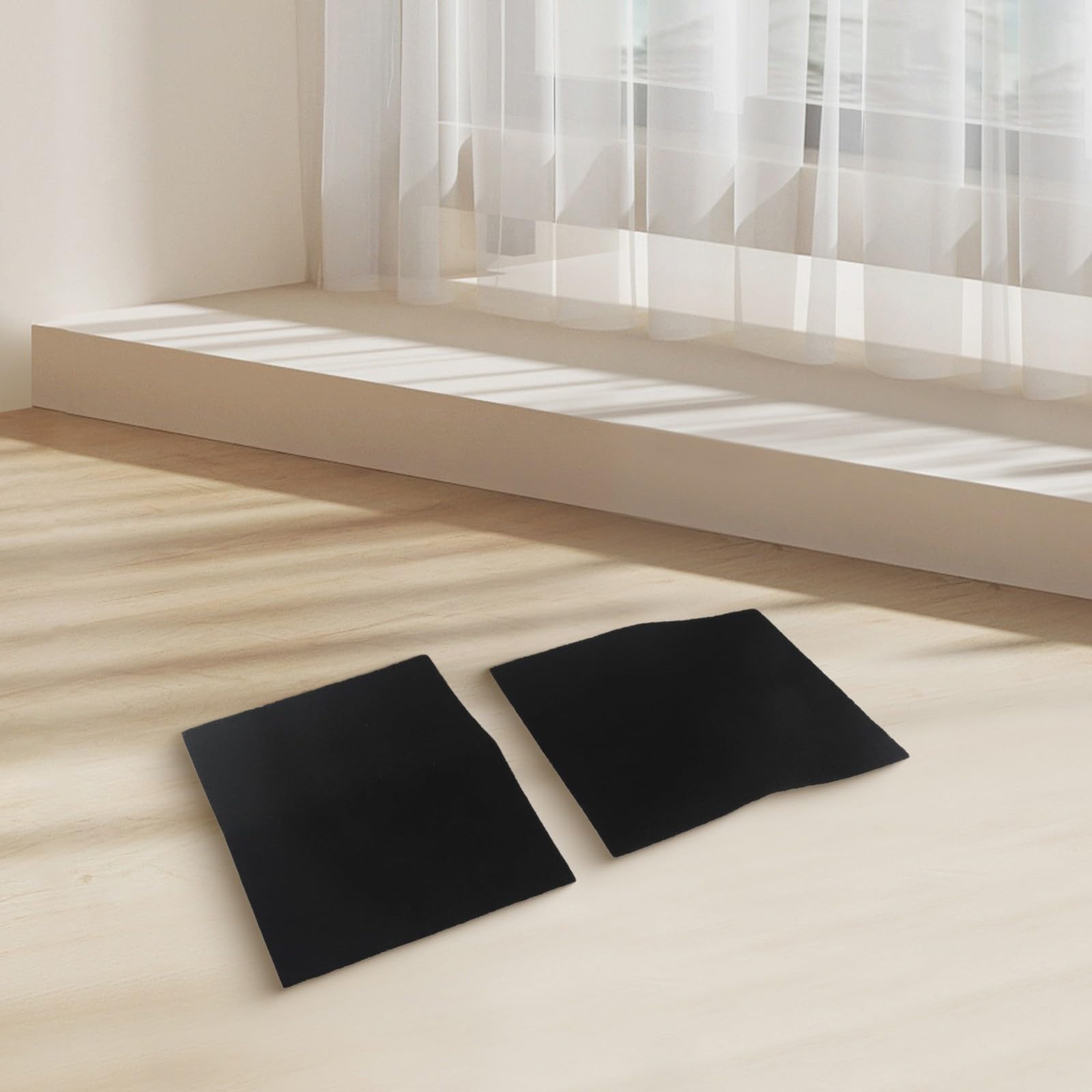 Filtro dell'aria in schiuma al carbone attivo, confezione da 2, 305 x 240 x 5 mm, AC4001, purificatore d'aria, ad alta resistenza, rimozione degli odori, fogli neri