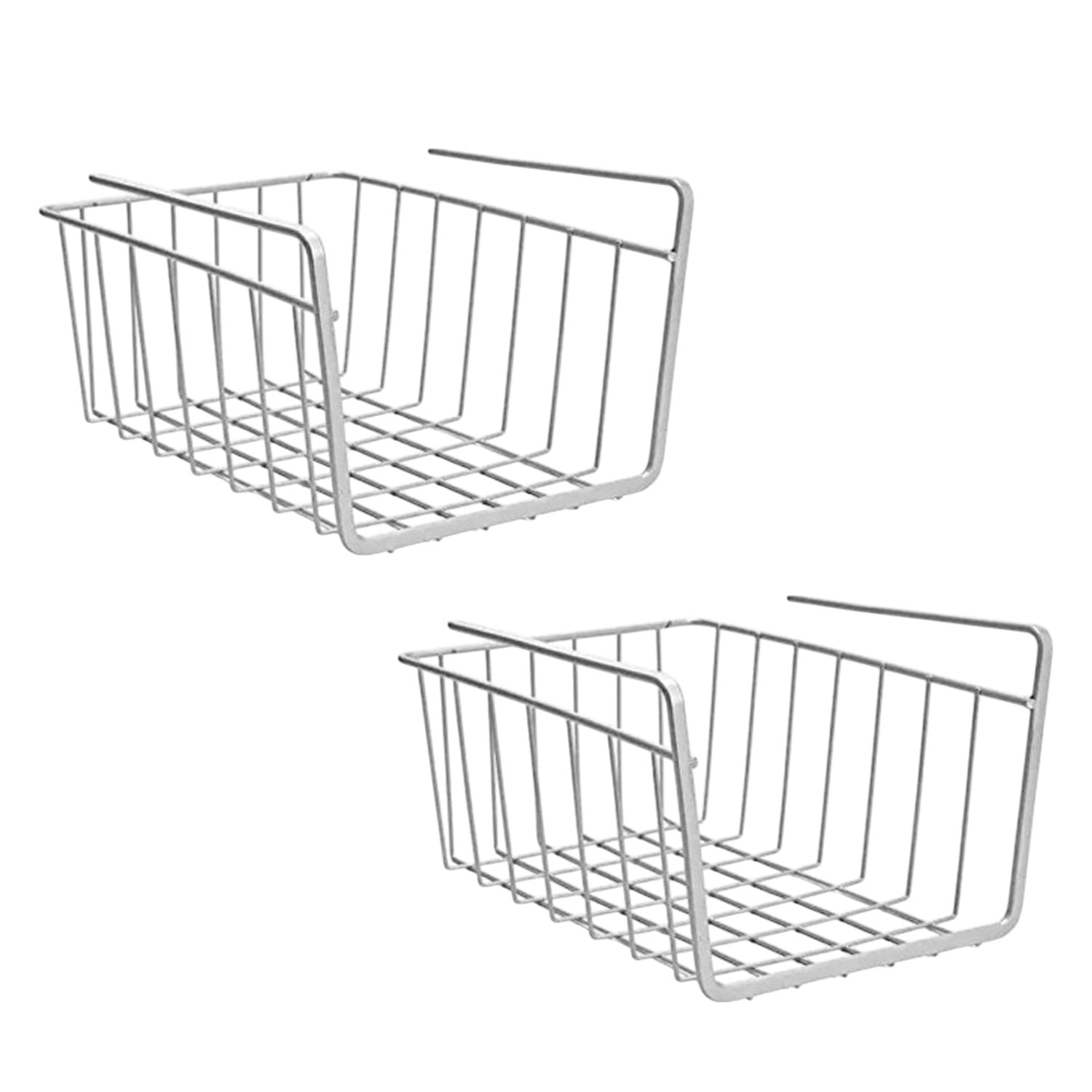 Go Hooked Undershelf Basket Large 8 Inch Space Saving Durable Versatile Heavy Duty Sleek and Sturdy Efficient Compact and Durable Modern Robust Elegant Set of 2-image-12