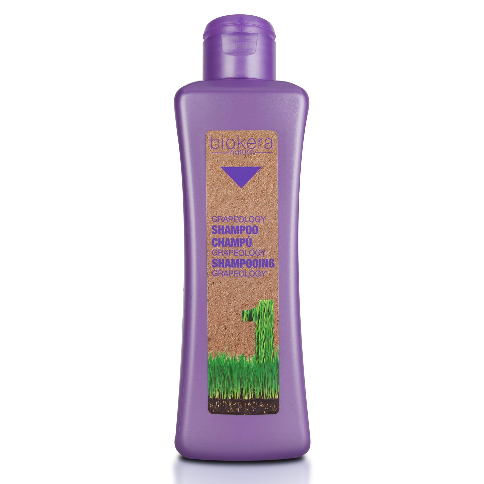 Shampoo White or Bleached Hair - Grapeology Biokera Natura Shampoo - 300ml - with Grape Seed Oil - Nourishes and Moisturizes Hair - Gentle Cleansing - Prevents Color Oxidation