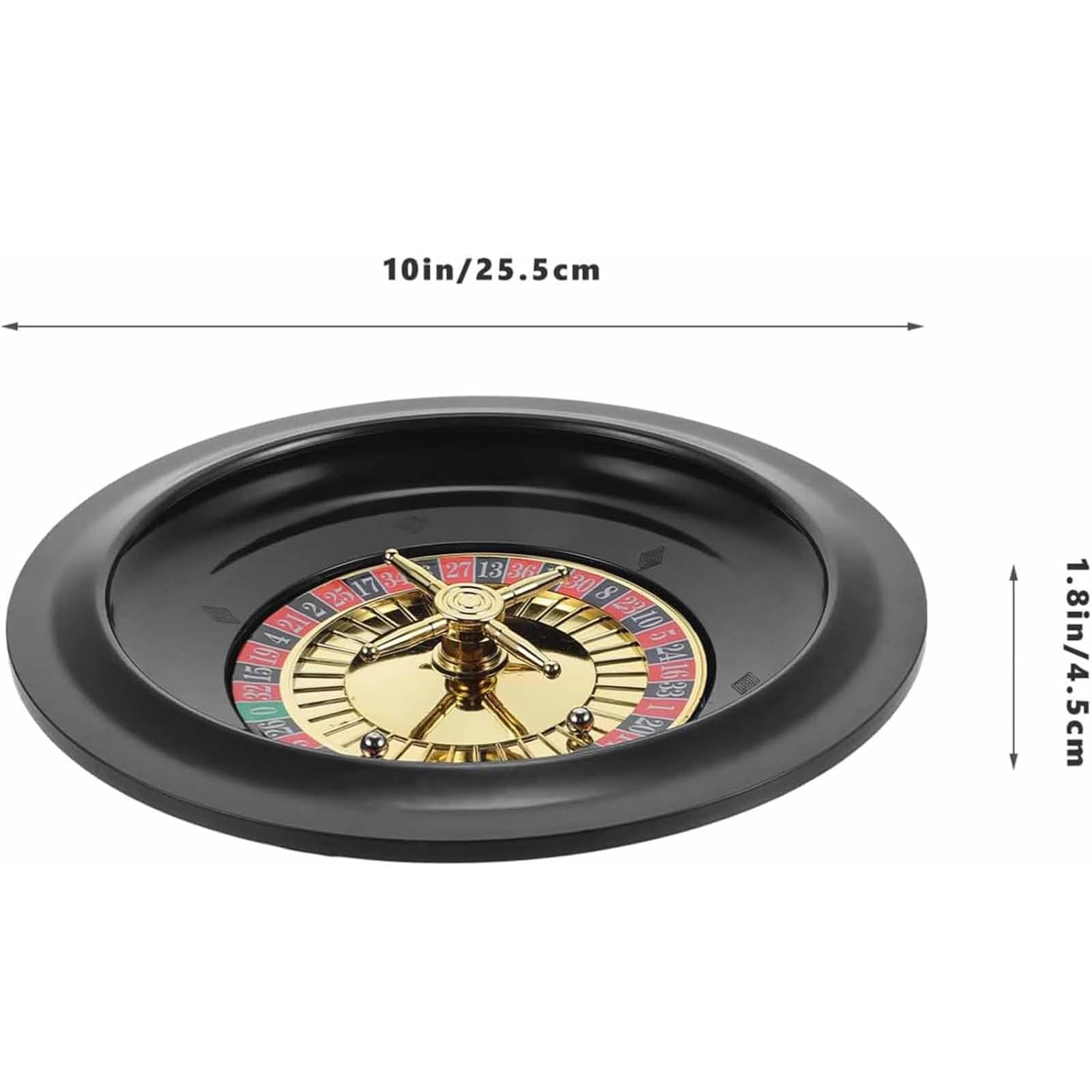 Generico Roulette Russo Roulette da Tavolo Rotella di Roulette in Legno Ruota di Roulette Favore Ruota di Poker di Poker Gioco di Festa Ruota di Supporto Scrivania