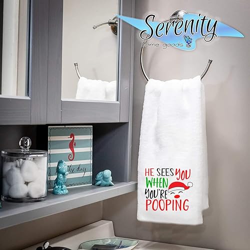 Miniatura 4 de Christmas Decor  Decorative Kitchen and Bath Hand Towels  It's Beginning To Cost A Lot  XMAS Winter Novelty  White Towel Home Holiday Decorations