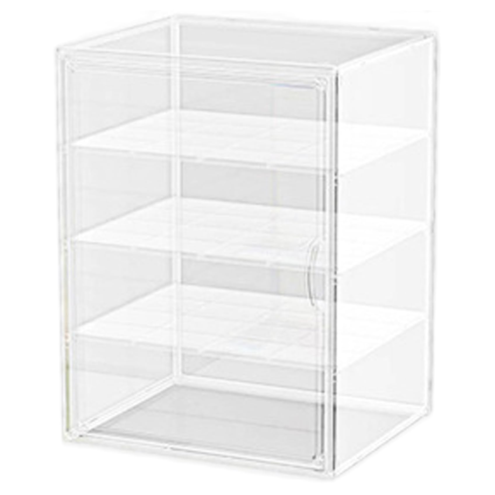Ngbbby Transparent 4 Layers Clear Bread Box With Magnetic Door Dustproof Bakery Display Case With Removable Dividers Cookie Stand For Kitchen Bakeries, 16X12x10in, Bakery Display Case Countertop