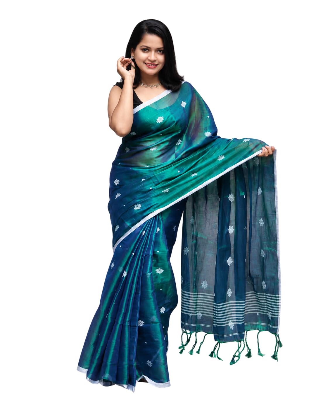 MAYUR KANTHI BOUTIQUE Tissue Saree with Blouse Piece, Traditional Indian Ethnic Wear, Elegant Drape-picture-48