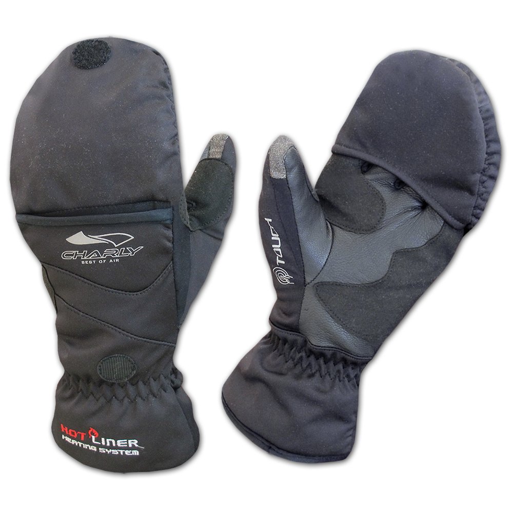 Charly Touch Combi 2-in-1 Fingerhandschuhe Fäustlinge beheizbare Handschuhe Windstopper