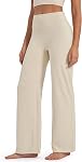 G4Free Barefeel Pantalon large pour les femmes taille haute en vrac robe décontractée travail Pantalons de yoga 29"/31"/33"
